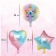 Balony na 2 urodziny JEDNOROŻEC Zestaw 10 Balonów foliowych CYFRA 2 - 70cm 3
