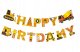 Girlanda Maszyny Budowlane Plac Budowy Baner Urodzinowy Happy Birthday 1