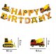 Girlanda Maszyny Budowlane Plac Budowy Baner Urodzinowy Happy Birthday 1