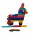 Kolorowa Pinata Piniata w Kształcie Osiołka z Kijem / Duża 39x35x12cm 1