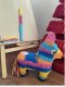 Kolorowa Pinata Piniata w Kształcie Osiołka z Kijem / Duża 39x35x12cm 2