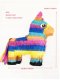 Kolorowa Pinata Piniata w Kształcie Osiołka z Kijem / Duża 39x35x12cm 3