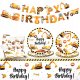 Zestaw Naczyń Jednorazowych Happy Birthday Urodziny Koparki Dźwig 52 el 1