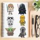 Wyklejanka manualna dla dzieci Star Wars Naklejka Naklejki 8 szt 5