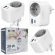 Szybka ładowarka USB 20W (USB-A + USB-C) z gniazdem AC, PD 3.0 / QC 3.0 biała 1