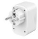 Szybka ładowarka USB 20W (USB-A + USB-C) z gniazdem AC, PD 3.0 / QC 3.0 biała 3