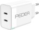 PEDEA Schnellladegerät Dual PD 40 Watt USB Typ C/C, weiß 1