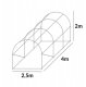 Tunel foliowy szklarnia 2,5x4m zielony stelaż 25 mm 10m2 3