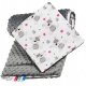 BOCIOLAND ZESTAW MINKY 75x100 TEDDY SZARY 5902533170876 7