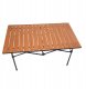 PLATINET CAMPING TABLE FOLDING,  ROLLABLE TOP, 93X54X50 CM, WOODEN COLOR, BLACK LEGS [45963] 4