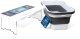 PLATINET CAMPING PICNIC BASKET 47X29X23,5 CM, 16L, FOLDING, WITH 2 IN 1 LID / TABLE WHITE-GREY [45904] 2