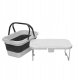 PLATINET CAMPING PICNIC BASKET 47X29X23,5 CM, 16L, FOLDING, WITH 2 IN 1 LID / TABLE WHITE-GREY [45904] 5