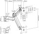 InLine® Slatwall Lifter Monitorhalterung, silber 6