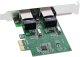 Karta sieciowa InLine ® Dual Gigabit karta sieciowa PCI Express 2x 1Gb/s PCIe x1 inkl. LP 2