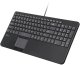 Klawiatura Perixx PERIBOARD-534 H DE Przewodowa klawiatura USB - z touchpadem i 2x hub 2
