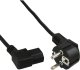 35er Bulk-Pack InLine® Netzkabel, Schutzk. gew.  C13 links abgew. schwarz 1,8m 1