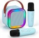 Extralink Kids Mini Karaoke LED Speaker 2x Mic Niebieski | Zestaw do Karaoke | głośnik, 2x mikrofon, Bluetooth, AUX, slot na karty pamięci, oświetlenie RGB 1