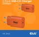 Club3D Lifestyle Ladegerät USB-C 30Watt, 2Stk  orange retail 1