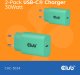 Ładowarka Club 3D Club3D Lifestyle ładowarka USB-C 30Watt 2 szt. zielony retail 1
