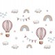 SIPO-WS63040 NAKLEJKI NA ŚCIANĘ BALONY    TĘCZA GWIAZDKI 1