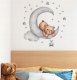 SIPO-WS63037 NAKLEJKI NA ŚCIANĘ MIŚ       LEŻĄCY NA KSIĘŻYCU 3
