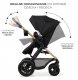 Universalus vežimėlis Kinderkraft Moov 2 Air 3in1, Pure Black 4