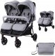 Vežimėlis dvynukams Lorelli Duo, Cool Grey 1