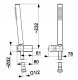 841-225-00 / KFA / MOZA /  NATRYSK PUNKTOWY PREMIUM, UCHWYT PRZEGUBOWY ŚCIENNY + WĄŻ PVC 1500 MM,  CHROM/ 1