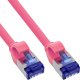 InLine InLine® Patchkabel Slim, Cat.6A, S/FTP, TPE (LSZH) flexibel, PoE, magenta, 7,5m 1
