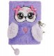 Pamiętnik z kłódką 3D włochacz A5 96k My Little Friend Violet owl 1