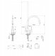 GLAMOUR BATERIA ZLEW. Z FILTREM CHROM / CZARNA WYL 1