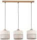 Lampa wisząca TKKRYWULT Tk Lighting Eco* 5771 lampa wisząca zwis 3x15W E27 czarna/drewniana 1