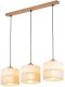 Lampa wisząca TKKRYWULT Tk Lighting Eco* 5771 lampa wisząca zwis 3x15W E27 czarna/drewniana 3