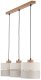 Lampa wisząca TKKRYWULT Tk Lighting Eco* 5771 lampa wisząca zwis 3x15W E27 czarna/drewniana 4