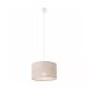 Lamkur Vivian 48611 lampa wisząca zwis koło materiałowy klosz 1x60W E27 beżowa/biała 1