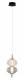Italux Testa PND-84938-2V-BK lampa wisząca zwis 1x8W LED 3000K 500 lm biała/transparentna 3