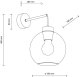 TK Lighting Cubus 10245 kinkiet lampa ścienna 1x15W E27 transparentny/czarny 6