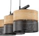 TK Lighting Nicol 4801 lampa wisząca zwis 3x15W E27 czarna/dąb 2