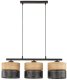 TK Lighting Nicol 4801 lampa wisząca zwis 3x15W E27 czarna/dąb 7