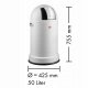 Kosz na śmieci srebrny 50l Pushboy Wesco 1