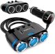Rozdzielacz rozgałęźnik adapter samochodowy gniazda do zapalniczki 2x USB Ładowarka 12V 24V 3,1A Czarny 1