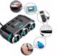 Rozdzielacz rozgałęźnik adapter samochodowy gniazda do zapalniczki 2x USB Ładowarka 12V 24V 3,1A Czarny 4