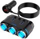 Rozdzielacz rozgałęźnik adapter samochodowy gniazda do zapalniczki 2x USB Ładowarka 12V 24V 3,1A Czarny 5