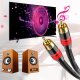 3m Kabel RCA do RCA (cinch) przewód Subwoofer premium MOZOS czarno-czerwony pozłacane wtyki 4