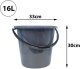 Wiadro z Pokrywką Plastikowe Szczelne z Uchwytem Rączką Uniwersalne 16 l 1