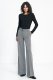 Spodnie wide leg w czarną jodełkę - SD82 (kolor czarny, rozmiar 36) 1