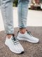 Buty męskie wsuwane sneakersy z siateczki - białe V7 OM-FOKS-0117 45 1