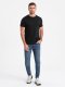 Klasyczny T-shirt męski bawełniany BASIC - czarny V1 OM-TSBS-0146 4XL 4