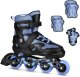 NA0189 ZESTAW LED ŁYŻWOROLKI OCHRANIACZE MOONBEAM NIEBIESKIE ROZM. L(39-42) NILS EXTREME 1