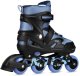 NA0189 ZESTAW LED ŁYŻWOROLKI  OCHRANIACZE MOONBEAM NIEBIESKIE ROZM. M(35-38) NILS EXTREME 2
